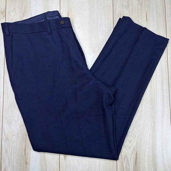 Suitsupply Other - Suitsupply F. LLI CERRUTI iTRAVEL Lightweight Wool Dress Pants Mens 38x31 Blue